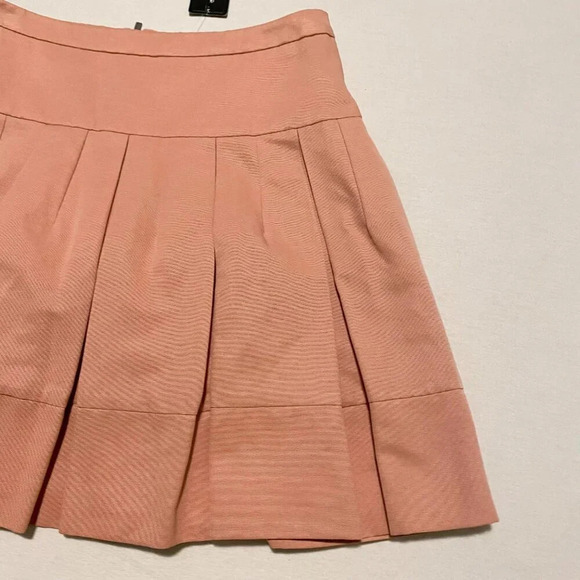 BCBGMaxazria Skirt Womens Size Small Blush Aria Pleated Rear Zip Casual - Picture 2 of 14